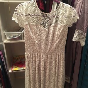 Express white lace dress